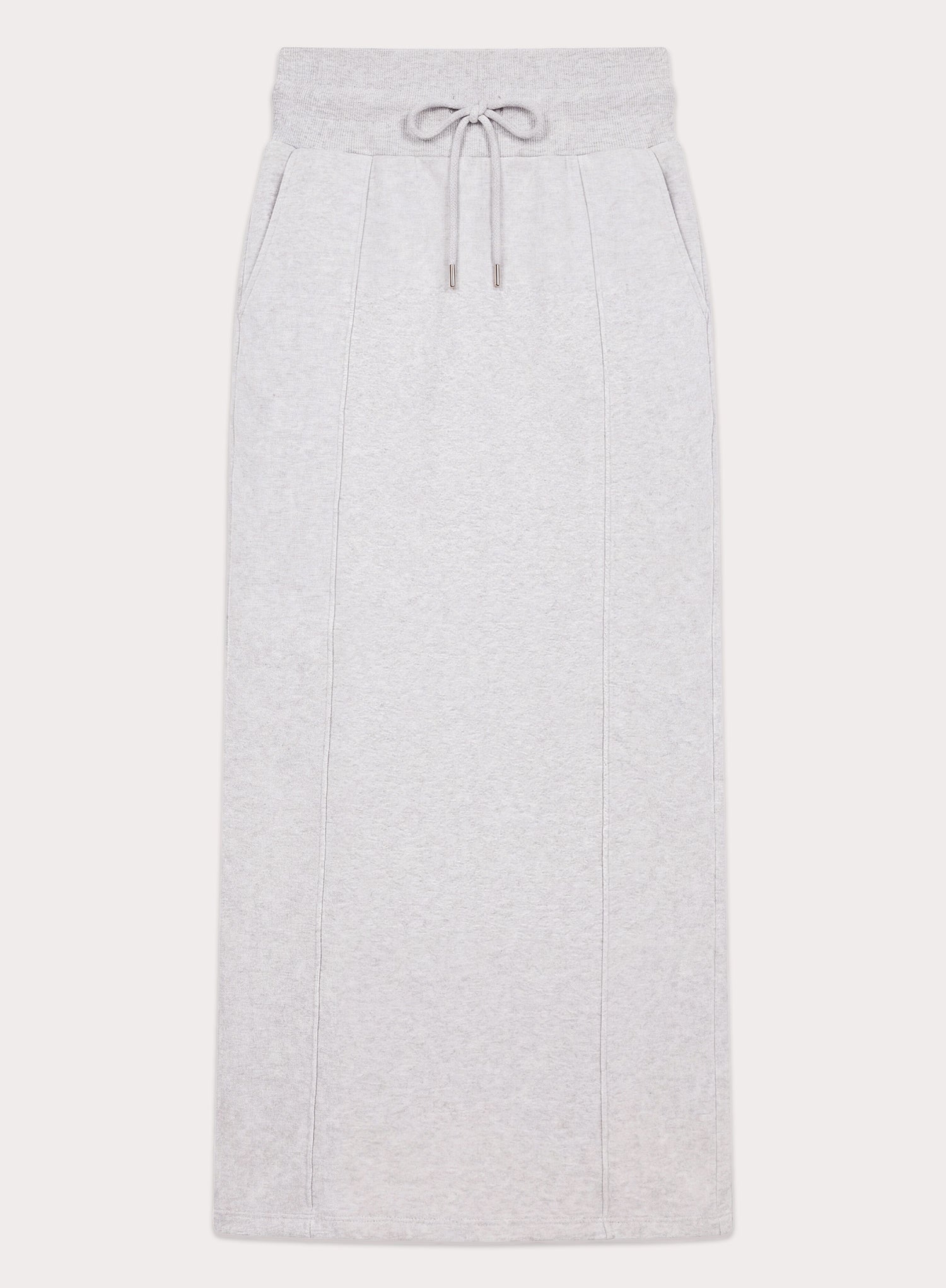 Light Grey Cotton Maxi Sweat Skirt